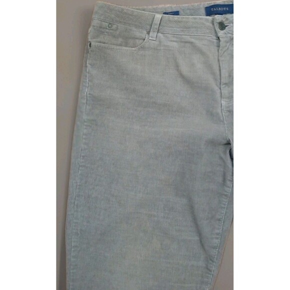 Talbots Women's 16 Curvy Corduroy Jeans Gray Bootcut Flare Soft Stretch - Picture 2 of 13